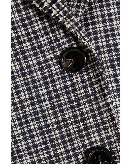 Theory Black Carissa Checked Tweed Blazer