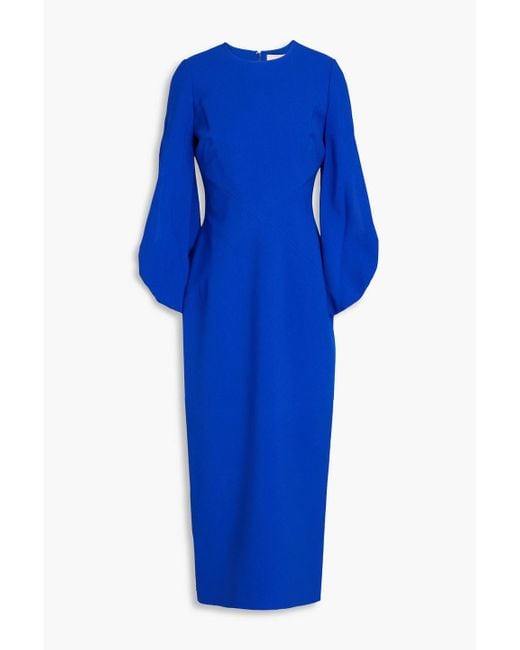 Roksanda Blue Ruched Crepe Midi Dress