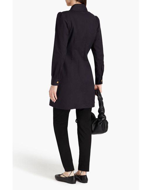 Giuliva Heritage Blue Cala Cotton Mini Shirt Dress