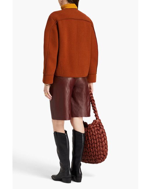 Chloé Orange Wool-blend Felt Jacket