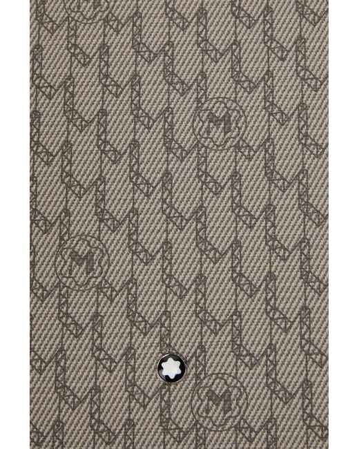 Montblanc Gray Sta Logo-Print Textured-Leather Notebook for men