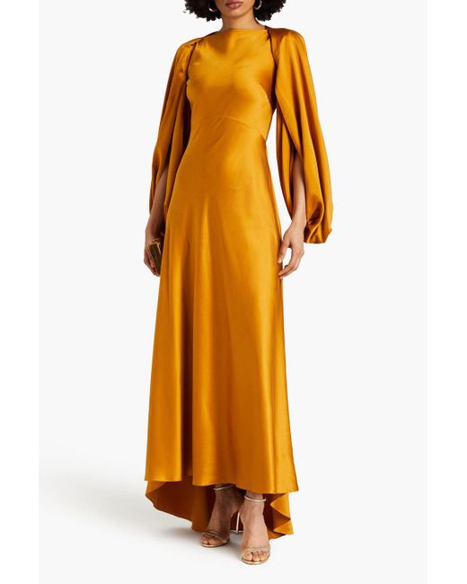 Roksanda Orange Washed-silk Maxi Dress