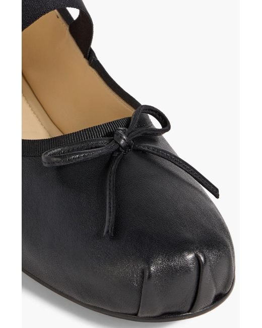 Anine Bing Black Jolie Leather Ballet Flats