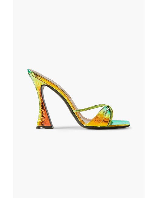 D'Accori Metallic Lust Leather Mules
