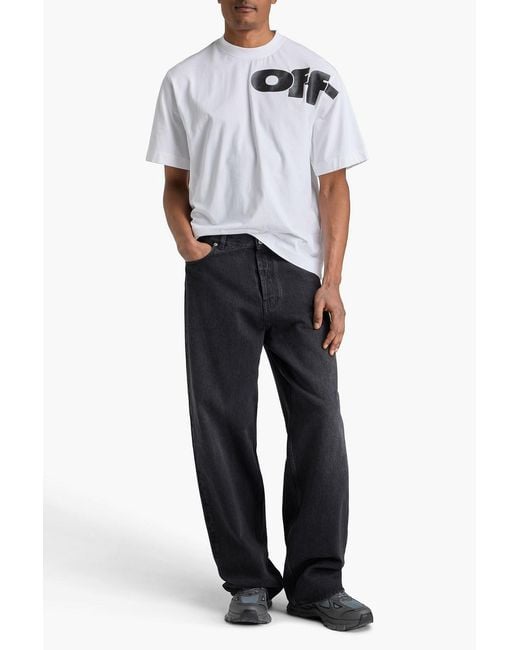 Off-White c/o Virgil Abloh White Printed Cotton-Jersey T-Shirt for men