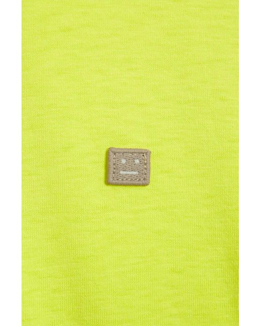 Acne Yellow Cotton-jersey T-shirt for men