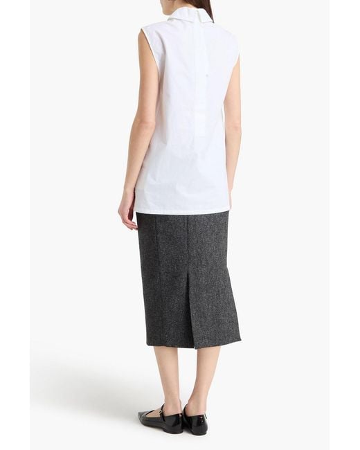 Jil Sander White Cotton-Poplin Top