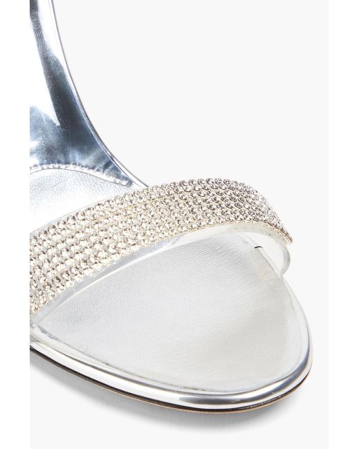 Giuseppe Zanotti White Crystal-Embellished Pvc And Mirrored Sandals