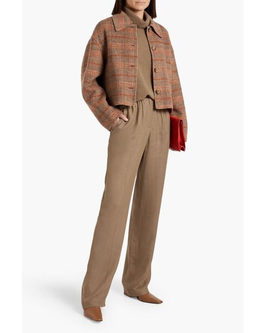 Joseph Brown Gerrard Checked Wool-blend Felt Jacket