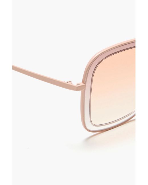 Zimmermann Pink Square-Frame Acetate Sunglasses