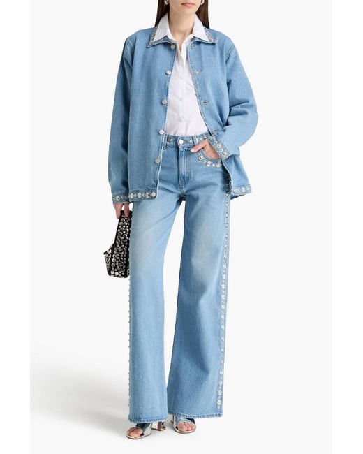Coperni Blue Studded Denim Jacket