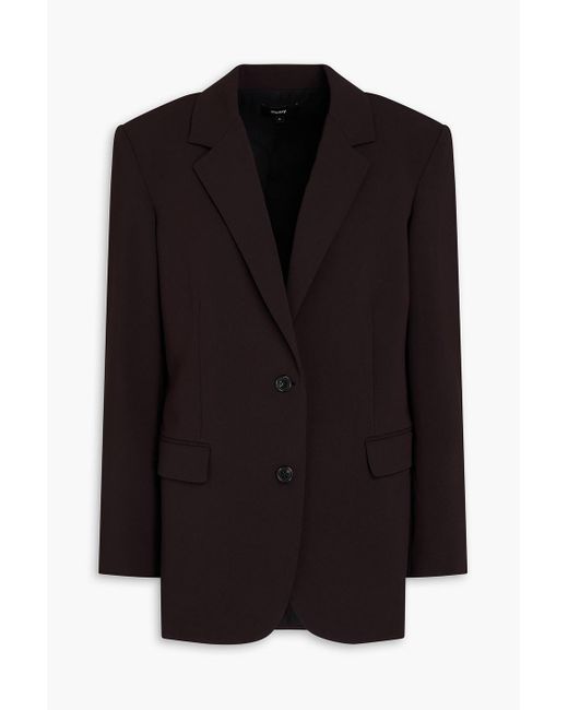 Theory Black Blazer aus crêpe