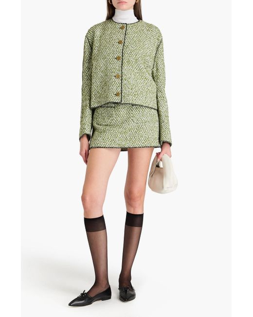 Philosophy Di Lorenzo Serafini Green Bouclé-tweed Jacket