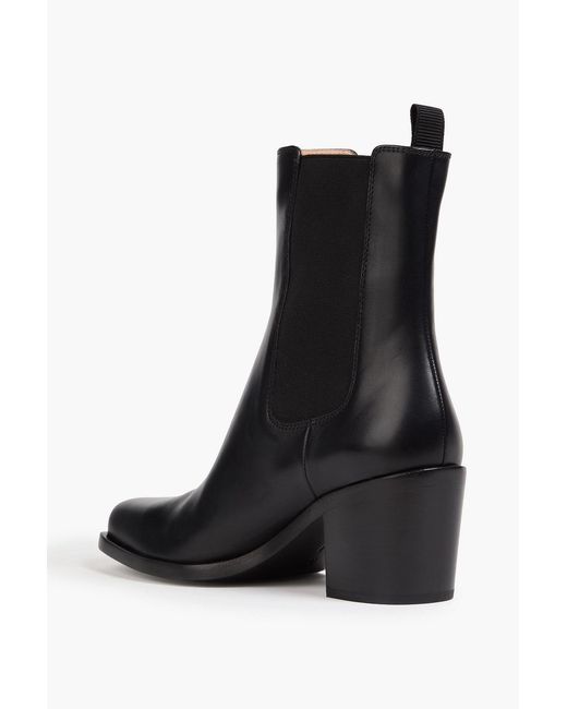 Gianvito Rossi Black Leather Chelsea Boots