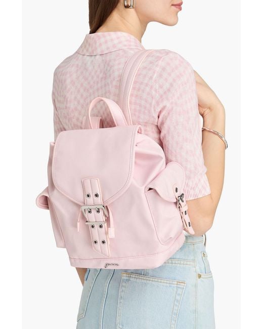 Ganni Pink Bucky Shell Backpack