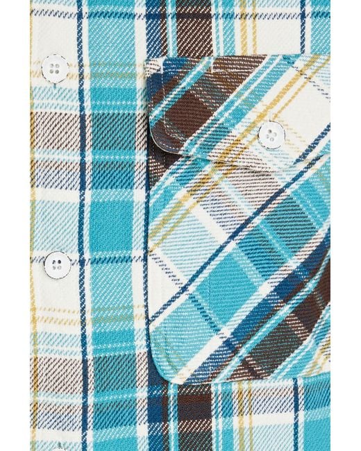 Rag & Bone Blue Jack Checked Cotton-flannel Shirt for men