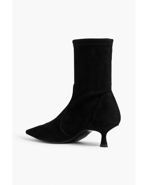 Stuart Weitzman Black Ankle boots "naomi" aus veloursleder