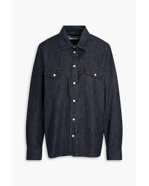 Officine Generale Blue Livia Denim Shirt