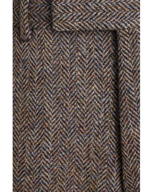 Thom Browne Gray Herringbone Wool-tweed Pants for men