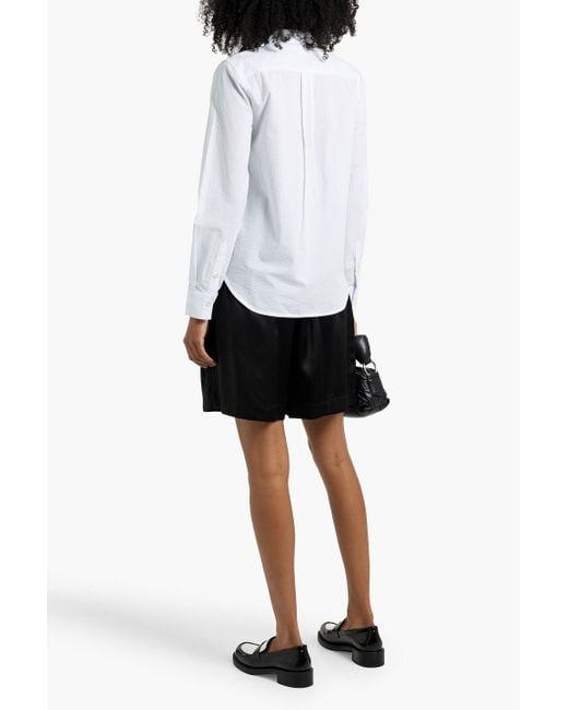 FRAME White The Classic Cotton-Seersucker Shirt