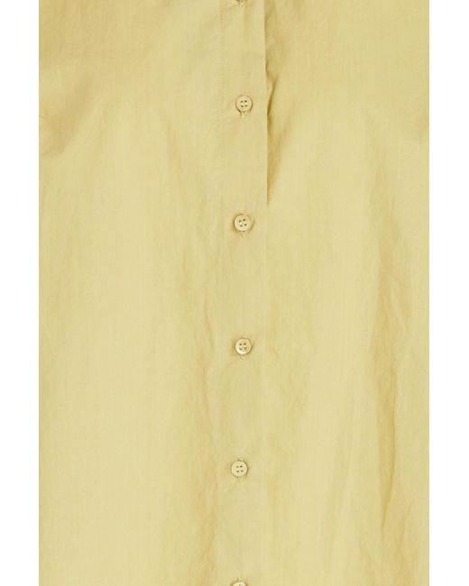 Gentry Portofino Yellow Pintucked Cotton-poplin Shirt