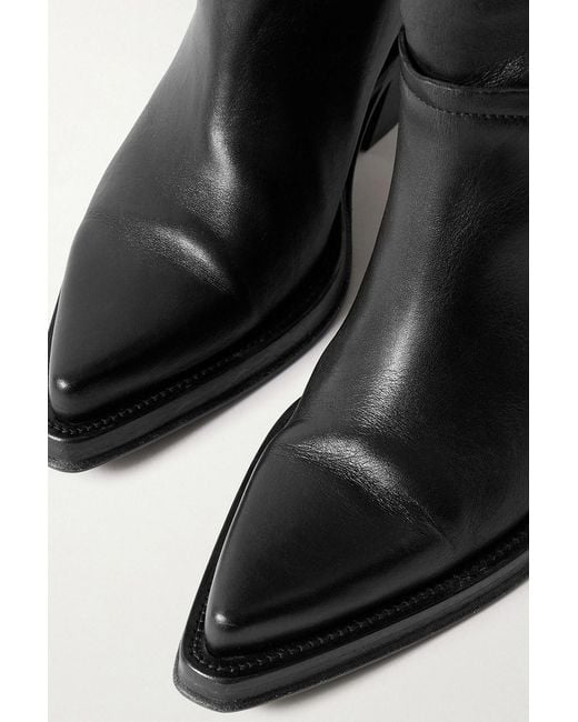 Gabriela Hearst Black Camero Leather Knee Boots
