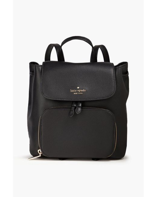 Kate Spade Black Pebbled-leather Backpack