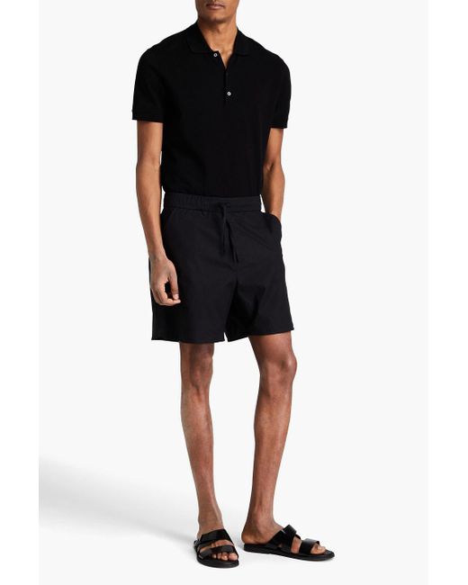 Officine Generale Blue Dony Cotton-Poplin Drawstring Shorts for men