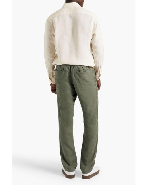 Onia Green Collin Linen Pants for men