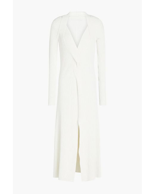 Ribbed-knit Midi Dress 