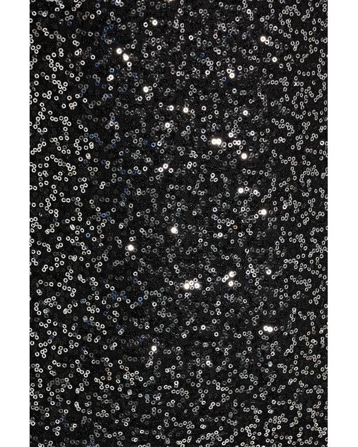 Dolce & Gabbana Black Cutout Sequined Tulle Gown