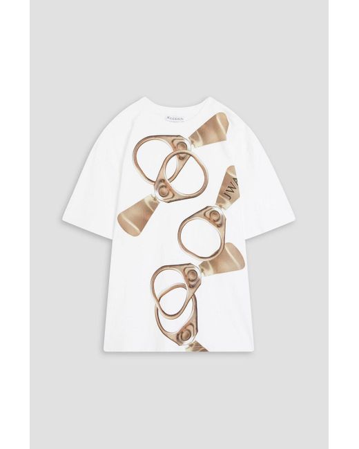 J.W. Anderson White Printed Cotton-jersey T-shirt for men