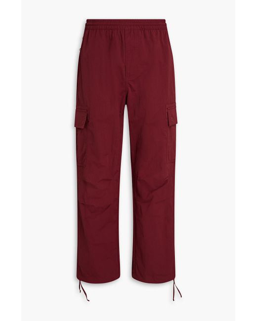 Adidas Originals Red French Cotton-terry Drawstring Sweatpants for men