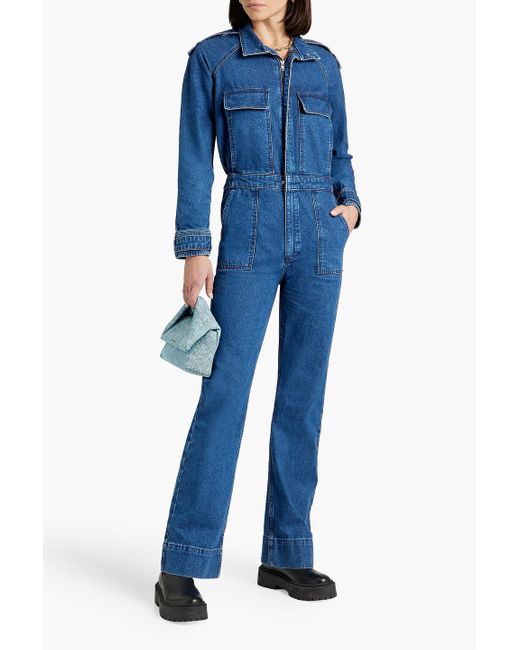FRAME Blue Jumpsuit aus denim