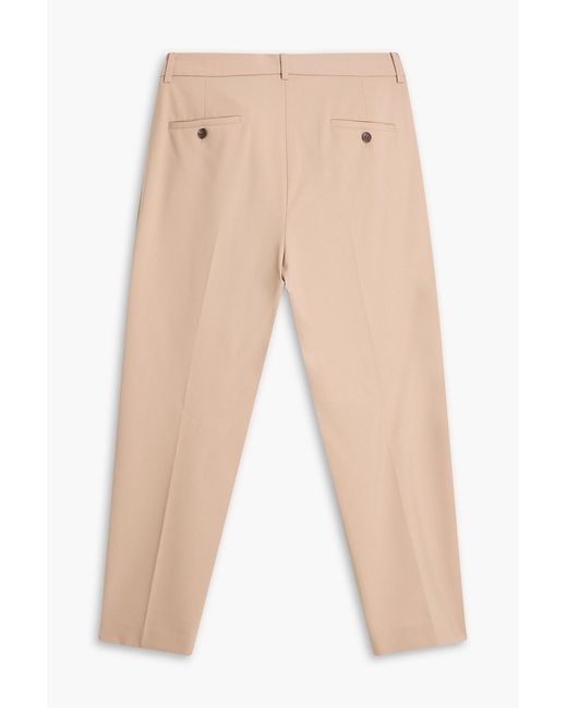 Theory Natural Treeca 2 Cropped Wool-blend Slim-leg Pants