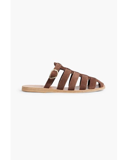 Ancient Greek Sandals Brown Cosmia Suede Sandals