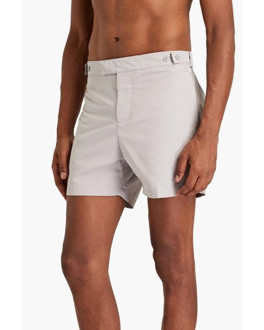 Frescobol Carioca White Mid-length Swim Shorts for men