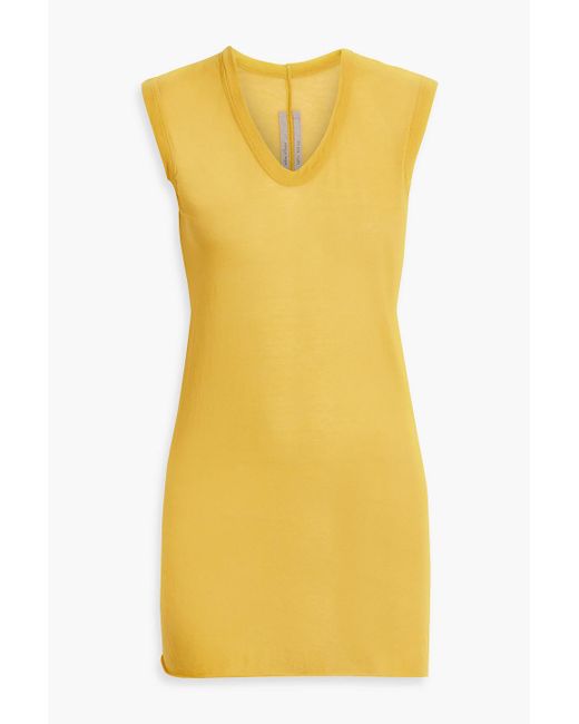Rick Owens Yellow Cotton-jersey Top