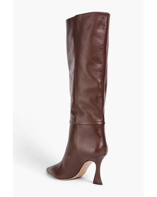 Alexandre Birman Brown Brena Leather Knee Boots
