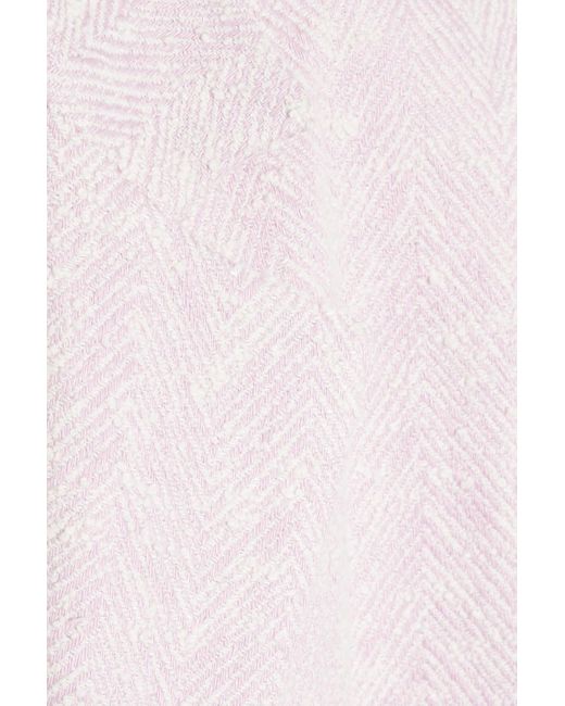 IRO Pink Uvani Linen-blend Tweed Jacket