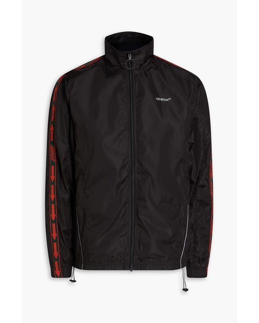 Off-White c/o Virgil Abloh Black Printed Shell Track Jacket for men