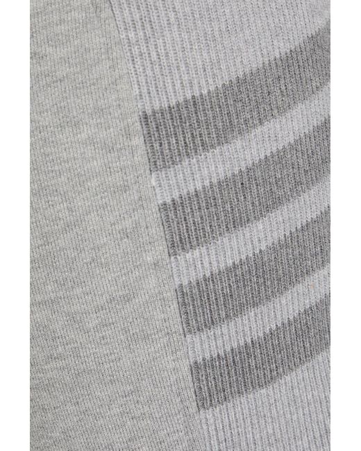 Thom Browne Gray Ribbed French Cotton-terry Skirt