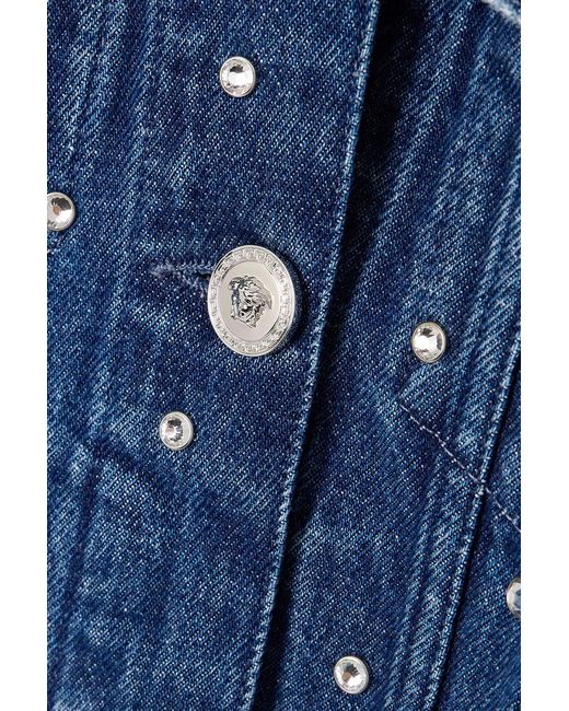 Versace Blue Studded Denim Jacket