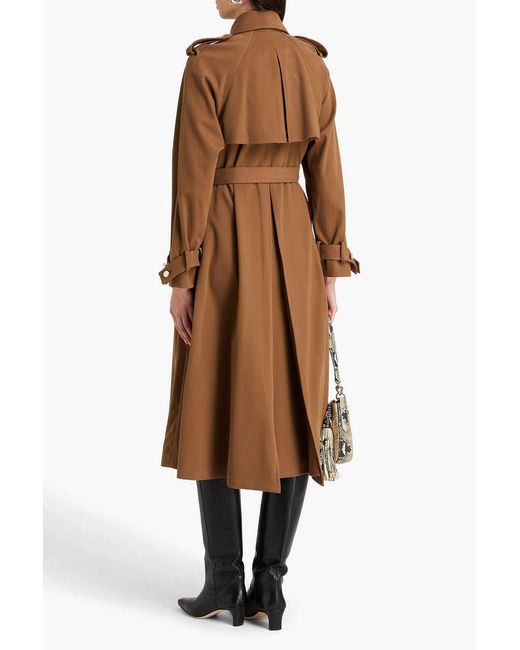 Temperley London Brown Javier Belted Cotton And Wool-Blend Twill Trench Coat