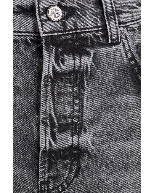 Anine Bing Gray Kate Mid-rise Straight-leg Jeans