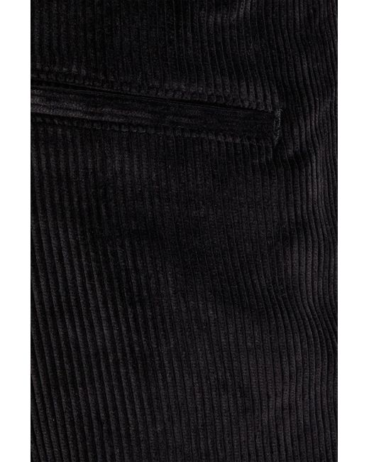 Dunhill Black Cotton-corduroy Pants for men