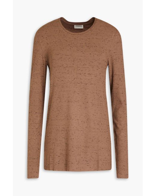 By Malene Birger Brown Ribbed Jersey Top