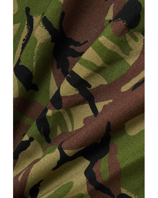 FRAME Green Julia Sarr-jamois Camouflage-print Cotton And Tm Lyocell-blend Cargo Pants