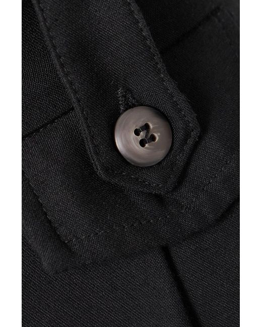 D'Estree Black Charlotte Woven Wide-leg Pants