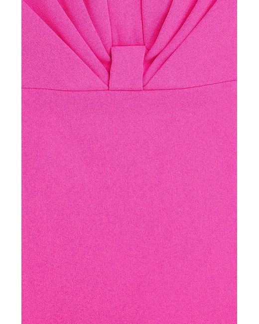 Roland Mouret Pink Pleated Crepe Top